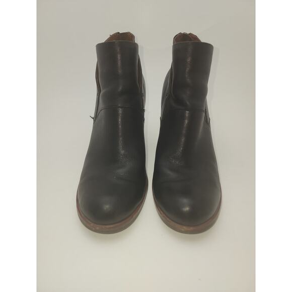 Kork-Ease Castaneda Women's 8.5 Black Leather Heeled Bootie - Picture 2 of 13